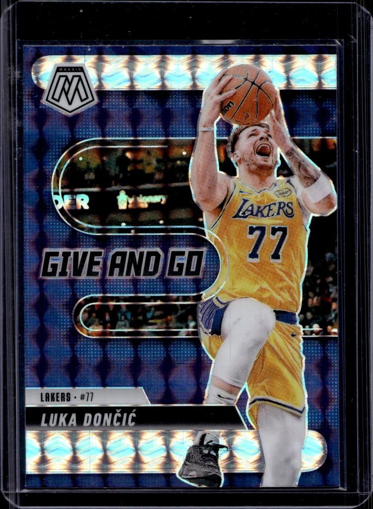 LUKA DONCIC 2024-25 PANINI MOSAIC GIVE AND GO PURPLE PRIZM COLOR MATCH: NEAR MINT OR BETTER CONDITION