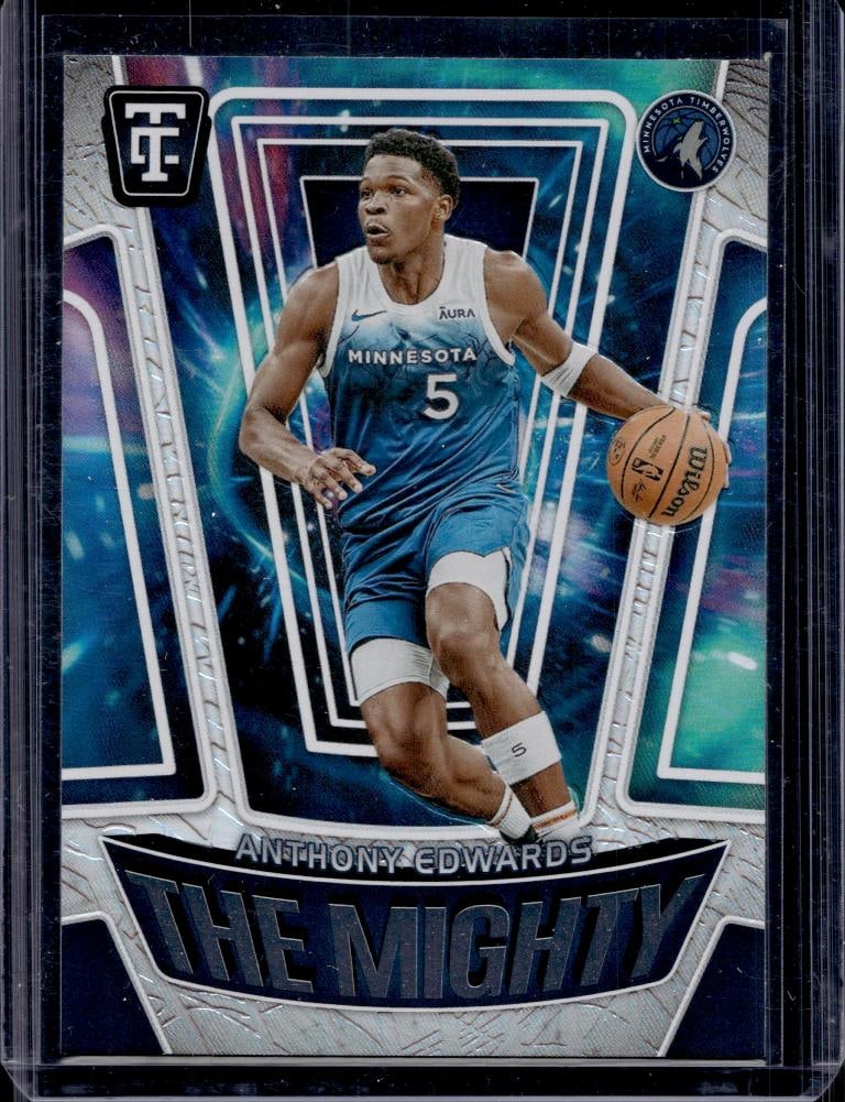 ANTHONY EDWARDS 2024-25 PANINI TOTALLY CERTIFIED THE MIGHTY INSERT: NEAR MINT OR BETTER CONDITION