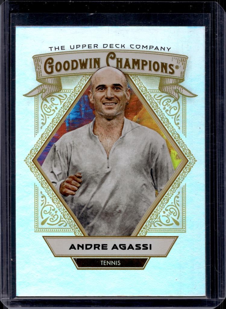 ANDRE AGASSI 2025 UPPER DECK GOODWIN CHAMPIONS SILVER RAINBOW PARALLEL: NEAR MINT OR BETTER CONDITION