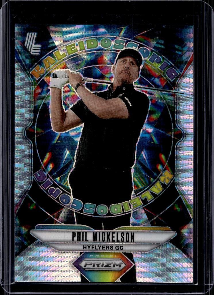 PHIL MICKELSON 2025 PANINI PRIZM LIV GOLF KALEIDOSCOPE HYPER SILVER PRIZM: NEAR MINT OR BETTER CONDITION