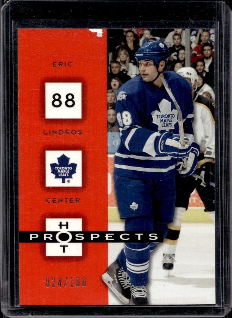 ERIC LINDROS 2005-06 HOT PROSPECTS RED PARALLEL SP: 24/100. NEAR MINT OR BETTER CONDITION