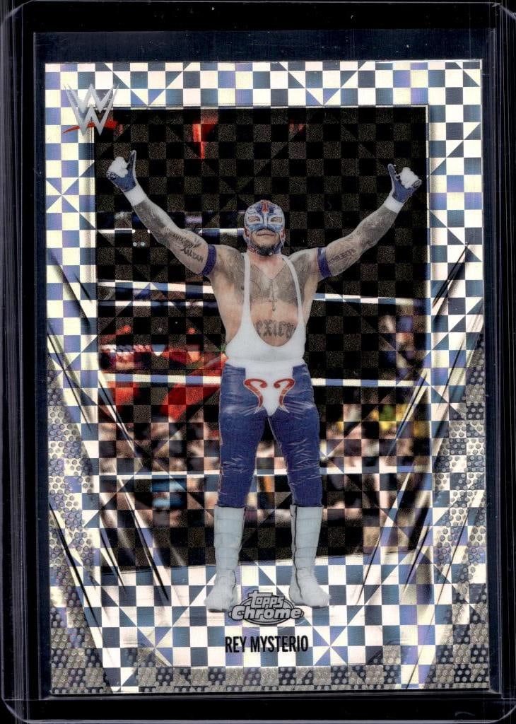 REY MYSTERIO 2025 TOPPS CHROME WWE XFRACTOR: NEAR MINT OR BETTER CONDITION