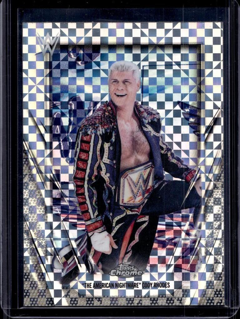 CODY RHODES THE AMERICAN NIGHTMARE 2025 TOPPS CHROME WWE XFRACTOR: NEAR MINT OR BETTER CONDITION