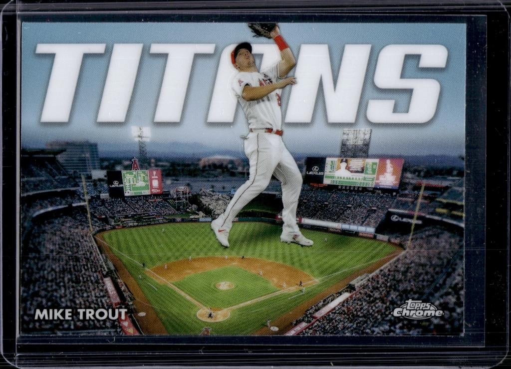 MIKE TROUT 2023 TOPPS CHROME TITANS REFRACTOR: NEAR MINT OR BETTER CONDITION