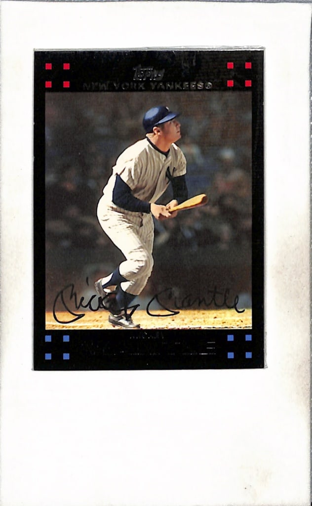 2007 TOPPS BASEBALL RED BACK PROMO PACK WITH MICKEY MANTLE ON TOP: SEALED