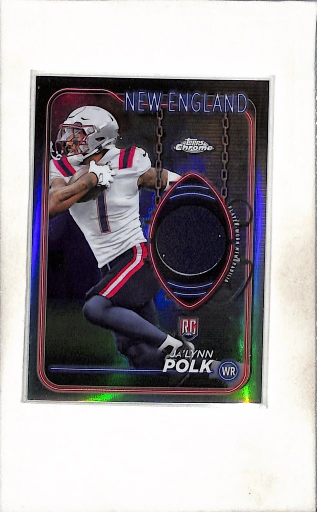 JA'LYNN POLK 2024 TOPPS CHROME REFRACTOR JERSEY ROOKIE CARD: NEAR MINT OR BETTER CONDITION