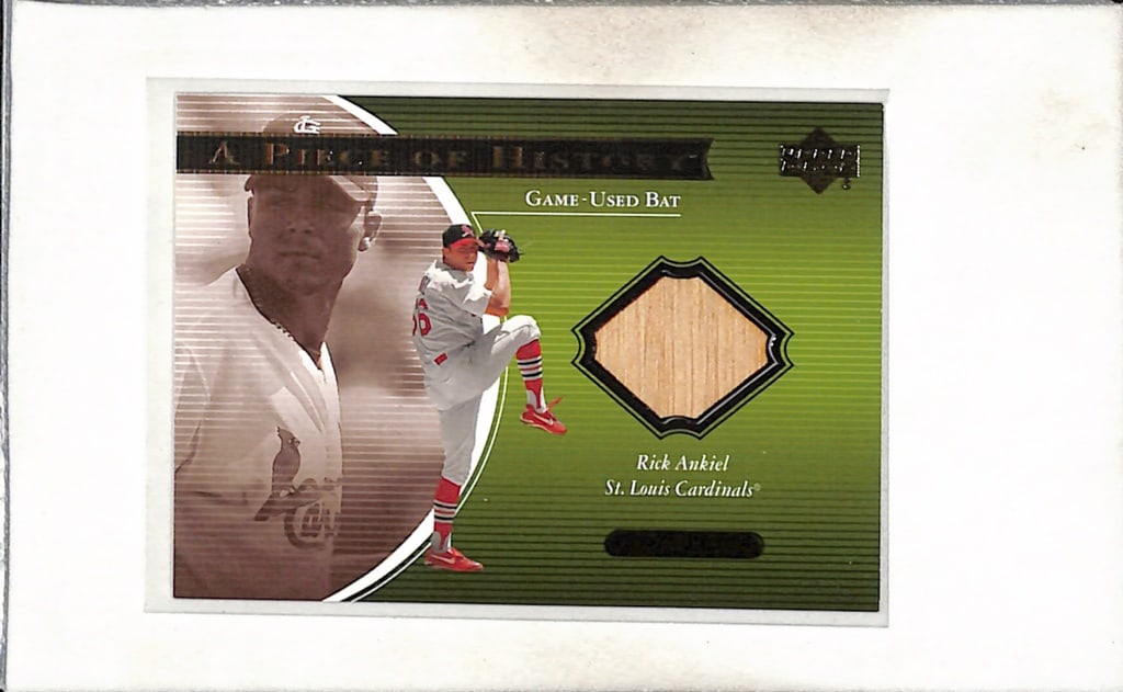 RICK ANKIEL 2001 UPPER DECK GAME USED BAT CARD: NEAR MINT OR BETTER CONDITION