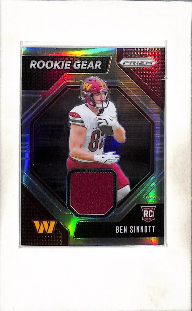 BEN SINNOTT 2024 PANINI PRIZM SILVER PRIZM JERSEY ROOKIE CARD: NEAR MINT OR BETTER CONDITION