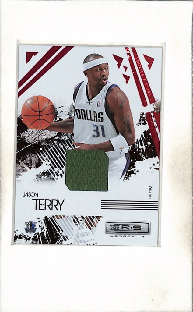 JASON TERRY 2009-10 ROOKIES & STARS GAME USED JERSEY CARD: 77/250. NEAR MINT OR BETTER CONDITION