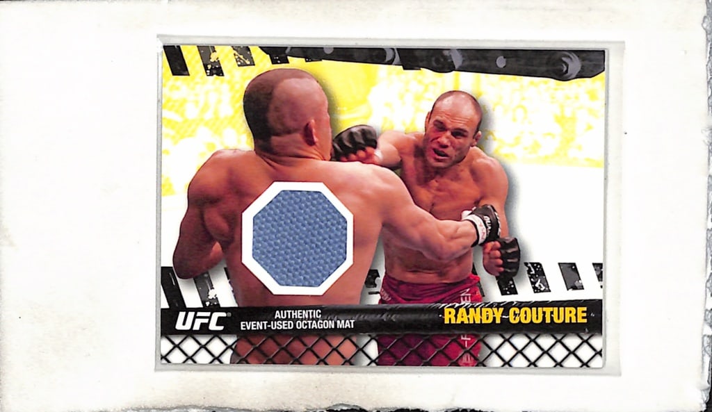 RANDY COUTURE 2010 TOPPS UFC FIGHT USED MAT RELIC FROM UFC 57: NEAR MINT OR BETTER CONDITION