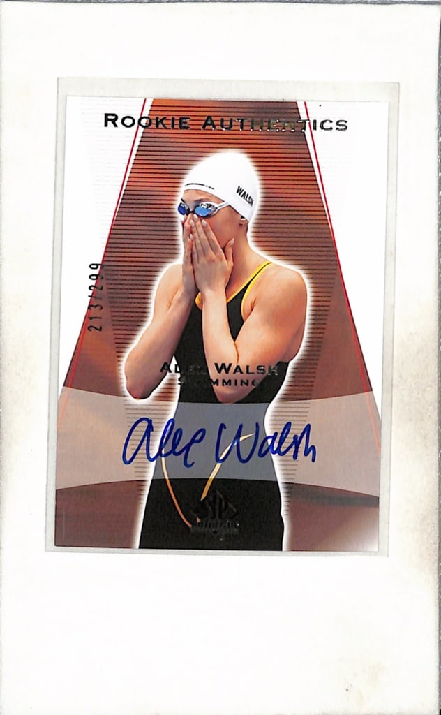 ALEX WALSH 2025 UPPER DECK GOODWIN SP AUTHENTIC AUTOGRAPH ROOKIE: 213/299. NEAR MINT OR BETTER CONDITION