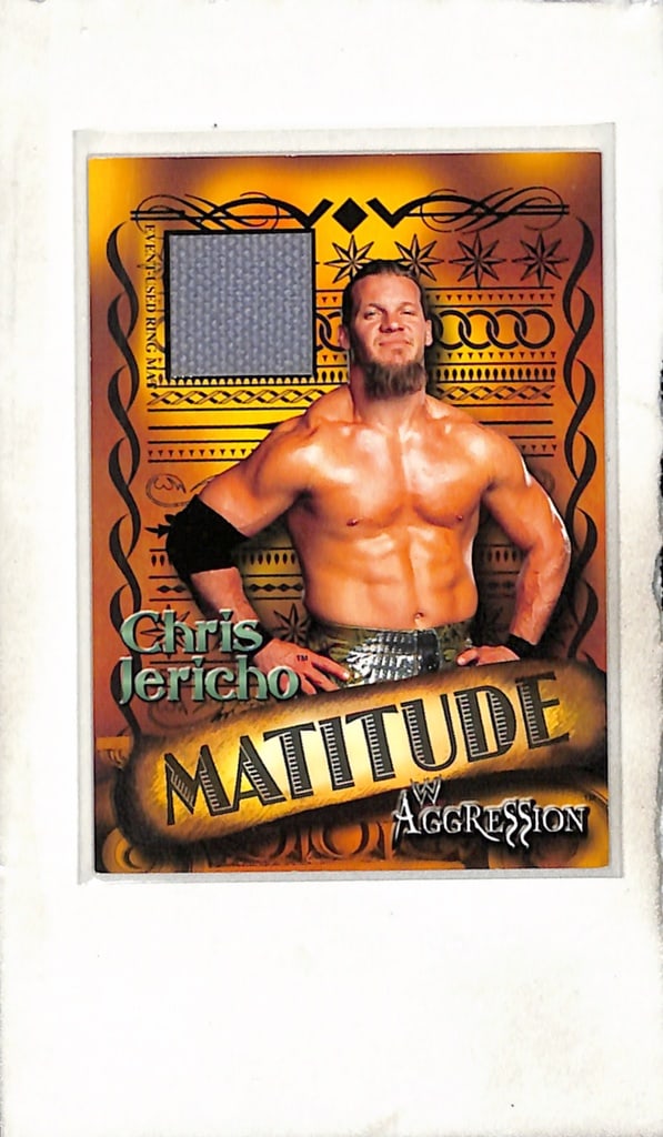 CHRIS JERICHO 2003 FLEER WWE MATCH USED RING MAT RELIC: NEAR MINT OR BETTER CONDITION