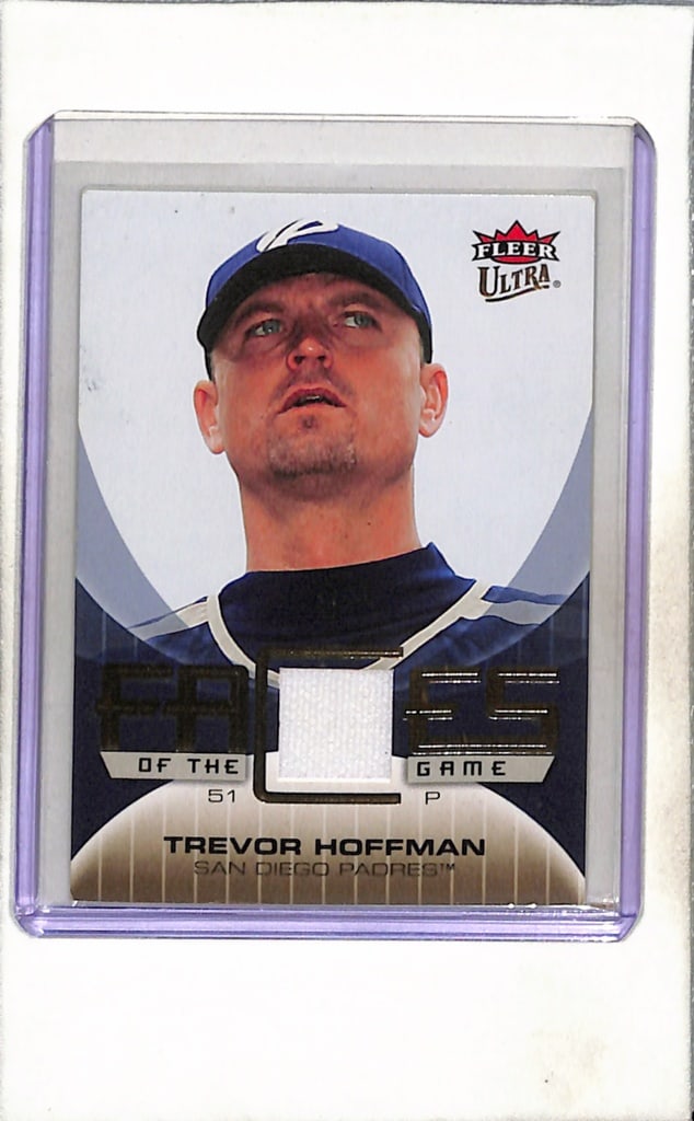 TREVOR HOFFMAN 2007 FLEER ULTRA GAME USED JERSEY CARD: NEAR MINT OR BETTER CONDITION