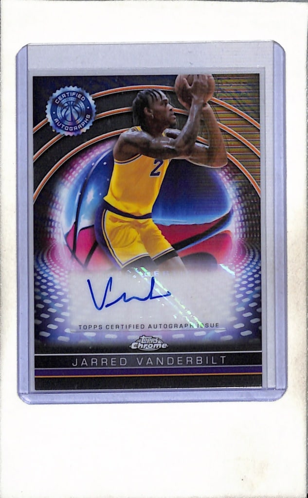 JARRED VANDERBILT 2024-25 TOPPS CHROME AUTOGRAPH CARD: NEAR MINT OR BETTER CONDITION