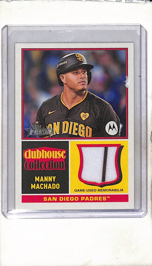 MANNY MACHADO 2025 TOPPS HERITAGE GAME USED JERSEY CARD: NEAR MINT OR BETTER CONDITION