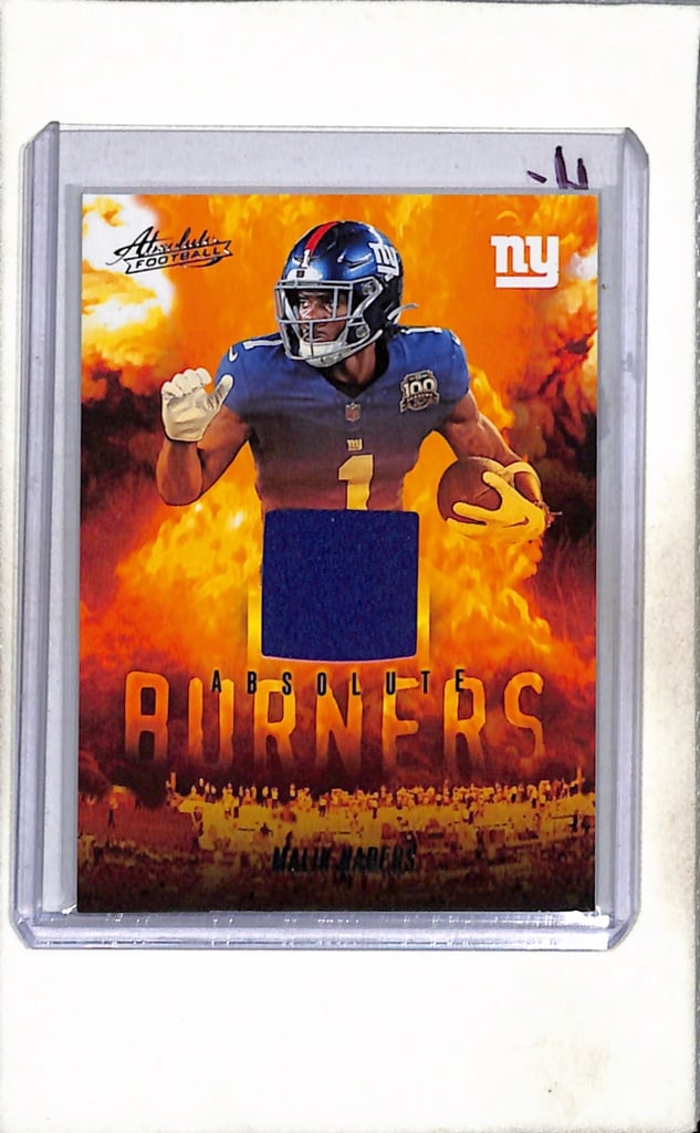 MALIK NABERS 2025 PANINI ABSOLUTE GAME USED JERSEY CARD: NEAR MINT OR BETTER CONDITION