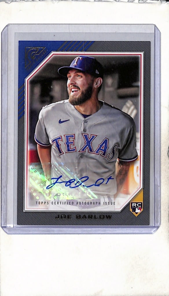 JOE BARLOW 2022 TOPPS GALLERY AUTOGRAPH ROOKIE CARD: NEAR MINT OR BETTER CONDITION