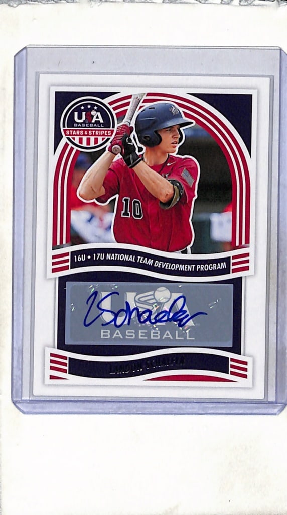 LANDON SCHAEFER 2024 PANINI USA BASEBALL AUTOGRAPH ROOKIE CARD: NEAR MINT OR BETTER CONDITION