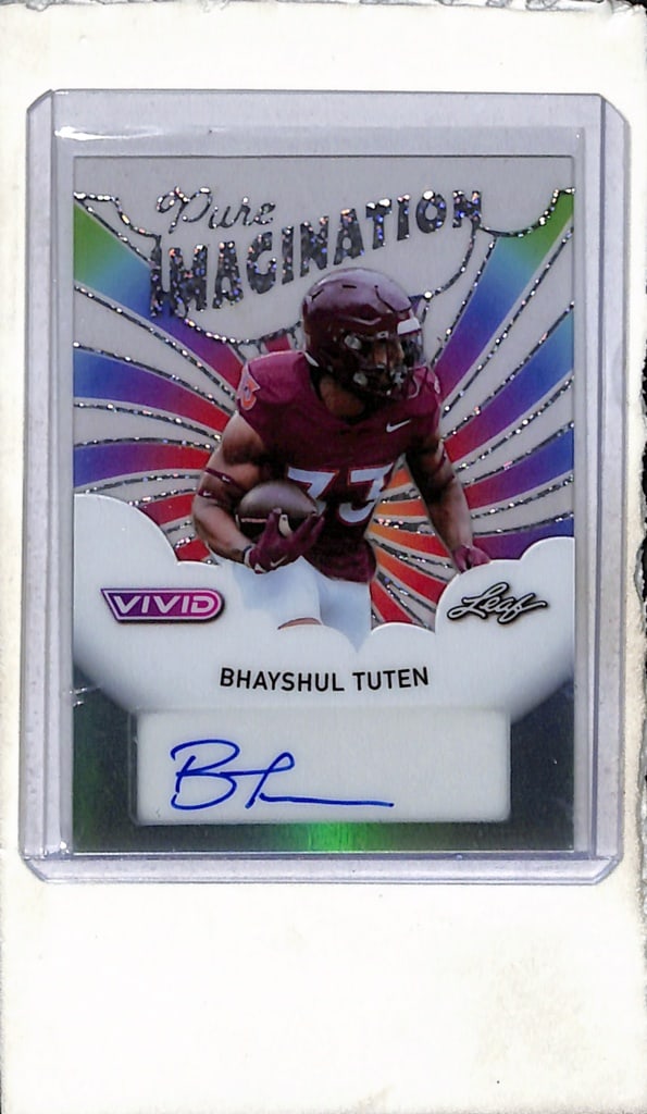 BHAYSHUL TUTEN 2025 LEAF VIVID AUTOGRAPH ROOKIE CARD: 2/5. NEAR MINT OR BETTER CONDITION