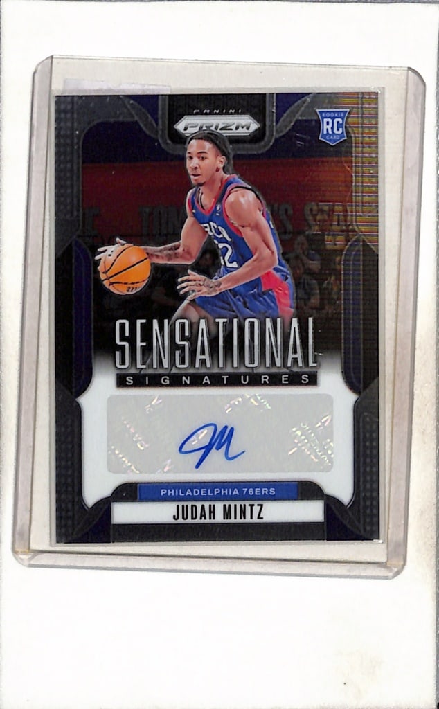 JUDAH MINTZ 2024-25 PANINI PRIZM AUTOGRAPH ROOKIE CARD: NEAR MINT OR BETTER CONDITION