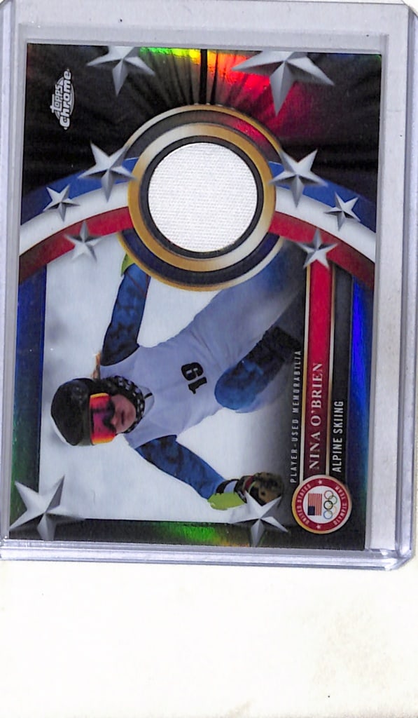 NINA O'BRIEN 2026 TOPPS CHROME USA REFRACTOR WORN USED SHIRT PATCH: NEAR MINT OR BETTER CONDITION