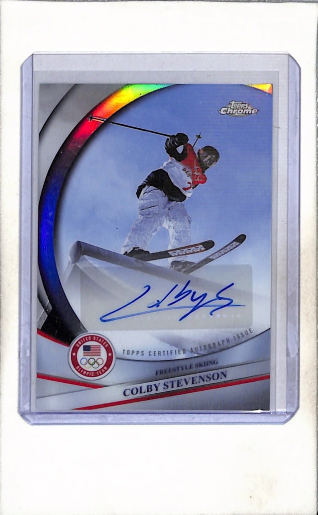 COLBY STEVENSON 2026 TOPPS CHROME USA REFRACTOR AUTOGRAPH: NEAR MINT OR BETTER CONDITION