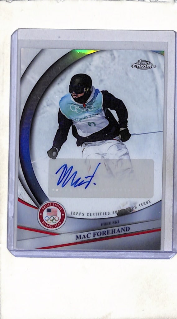MAC FOREHAND 2026 TOPPS CHROME USA REFRACTOR AUTOGRAPH: NEAR MINT OR BETTER CONDITION