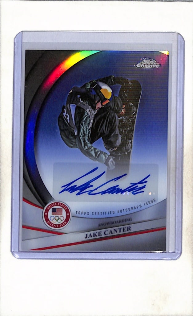 JAKE CANTER 2026 TOPPS CHROME USA REFRACTOR AUTOGRAPH: BRONZE MEDAL WINNER. NEAR MINT OR BETTER CONDITION