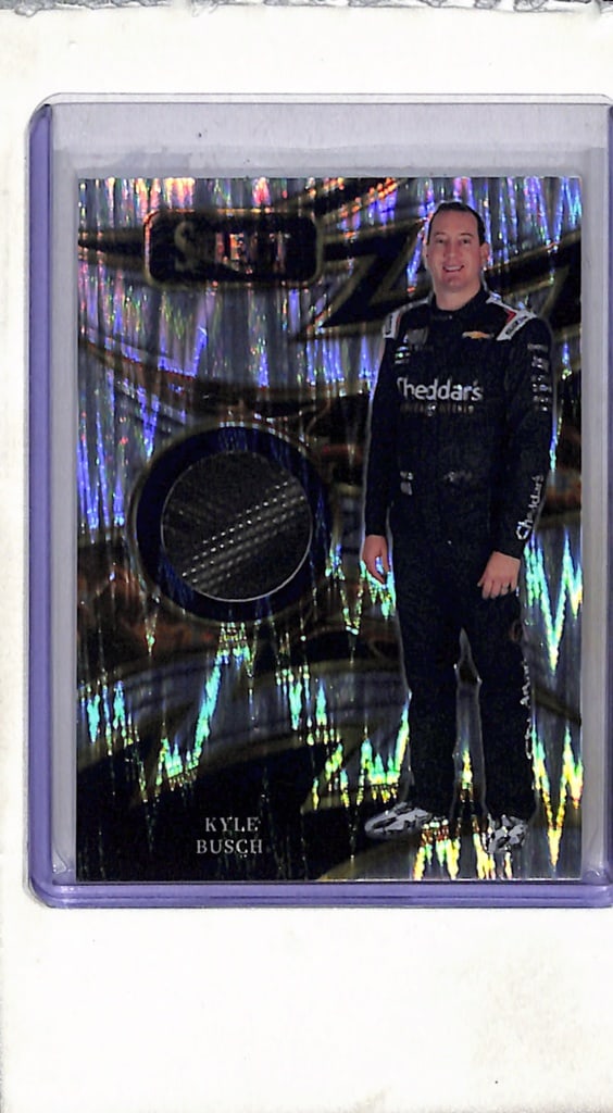 KYLE BUSCH 2025 PANINI SELECT FLASH PRIZM RACE USED TIRE PATCH (1 of 1)