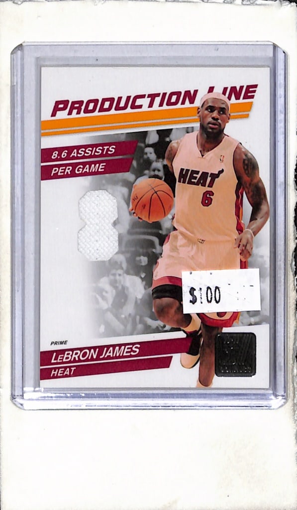 LEBRON JAMES 2010-11 DONRUSS GAME USED JERSEY CARD: 109/399. NEAR MINT OR BETTER CONDITION