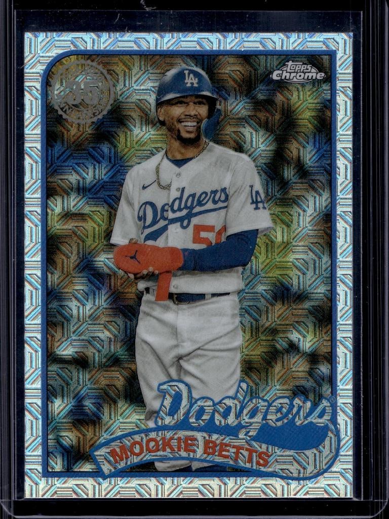 MOOKIE BETTS 2024 TOPPS CHROME 1989 SILVER REFRACTOR: NEAR MINT OR BETTER CONDITION