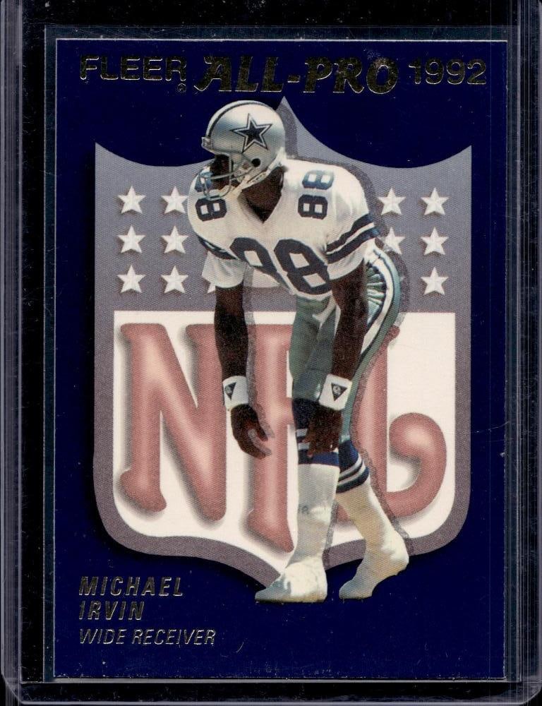MICHAEL IRVIN 1992 FLEER ALL-PRO INSERT: NEAR MINT OR BETTER CONDITION