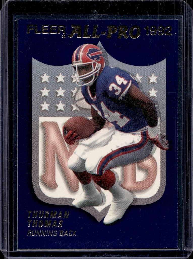 THURMAN THOMAS 1992 FLEER ALL-PRO INSERT: NEAR MINT OR BETTER CONDITION
