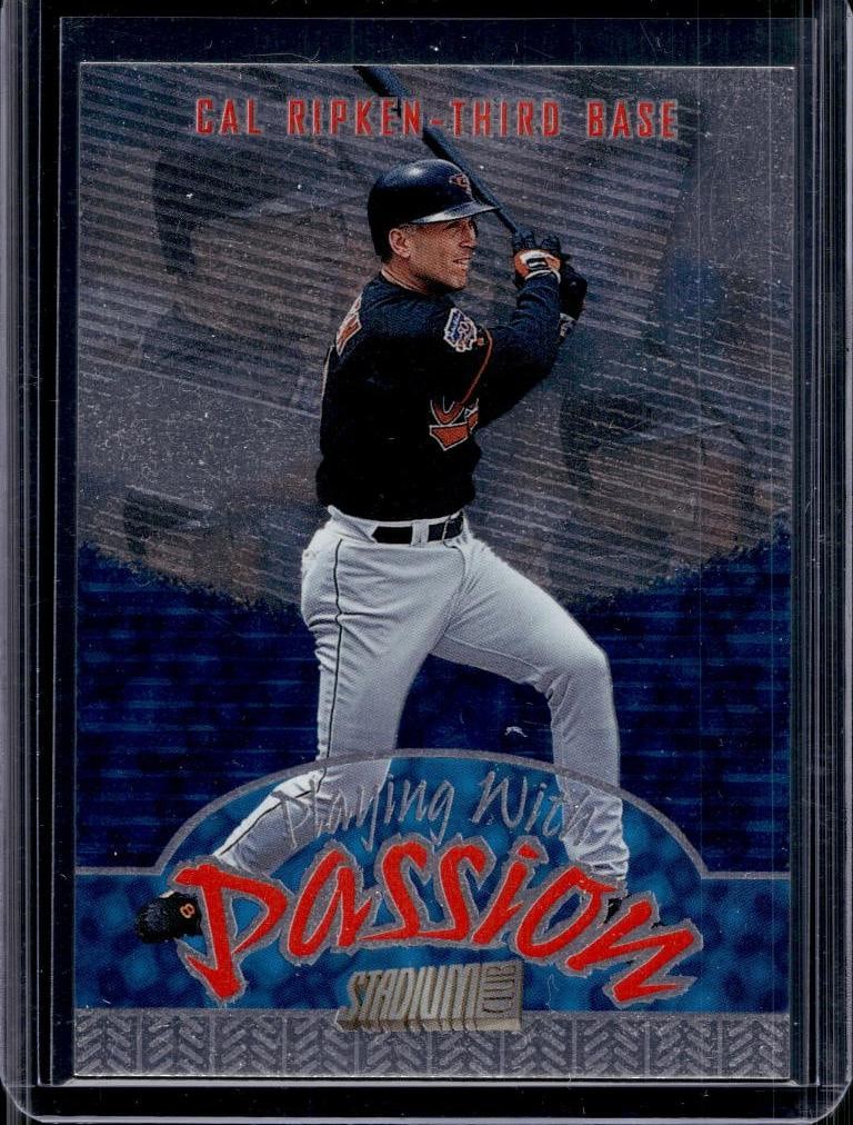 CAL RIPKEN JR 1998 TOPPS STADIUM CLUB PLAYING WITH PASSION INSERT: NEAR MINT OR BETTER CONDITION