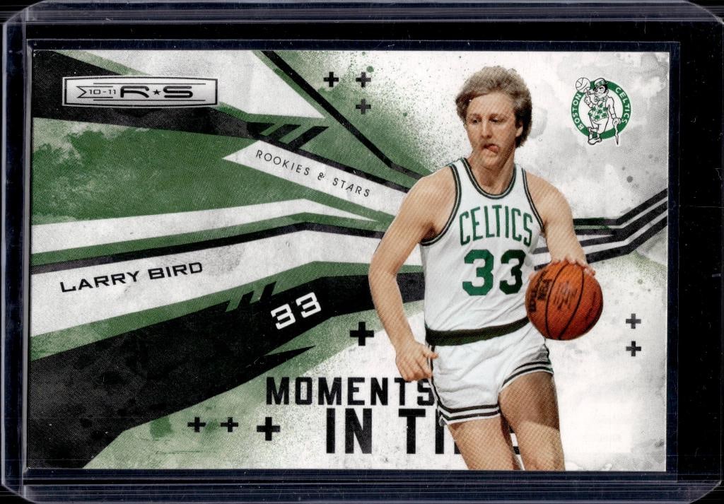 LARRY BIRD 2010-11 PANINI ROOKIES & STARS MOMENTS IN TIME INSERT: NEAR MINT OR BETTER CONDITION