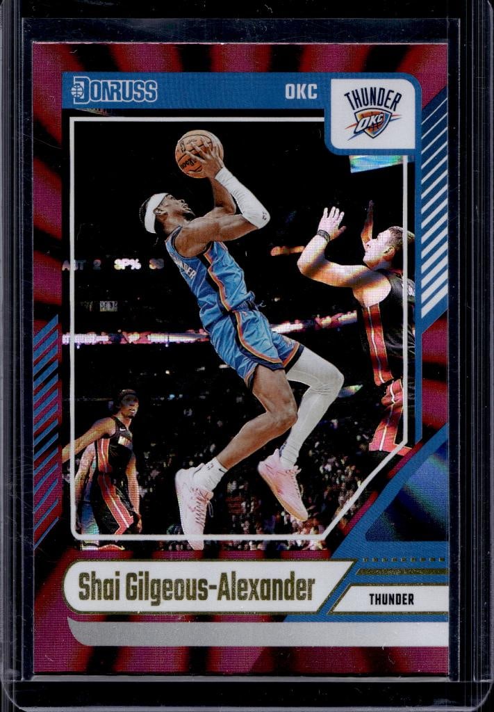 SHAI GILGEOUS ALEXANDER 2024-25 DONRUSS PURPLE FLOOD PARALLEL: NEAR MINT OR BETTER CONDITION