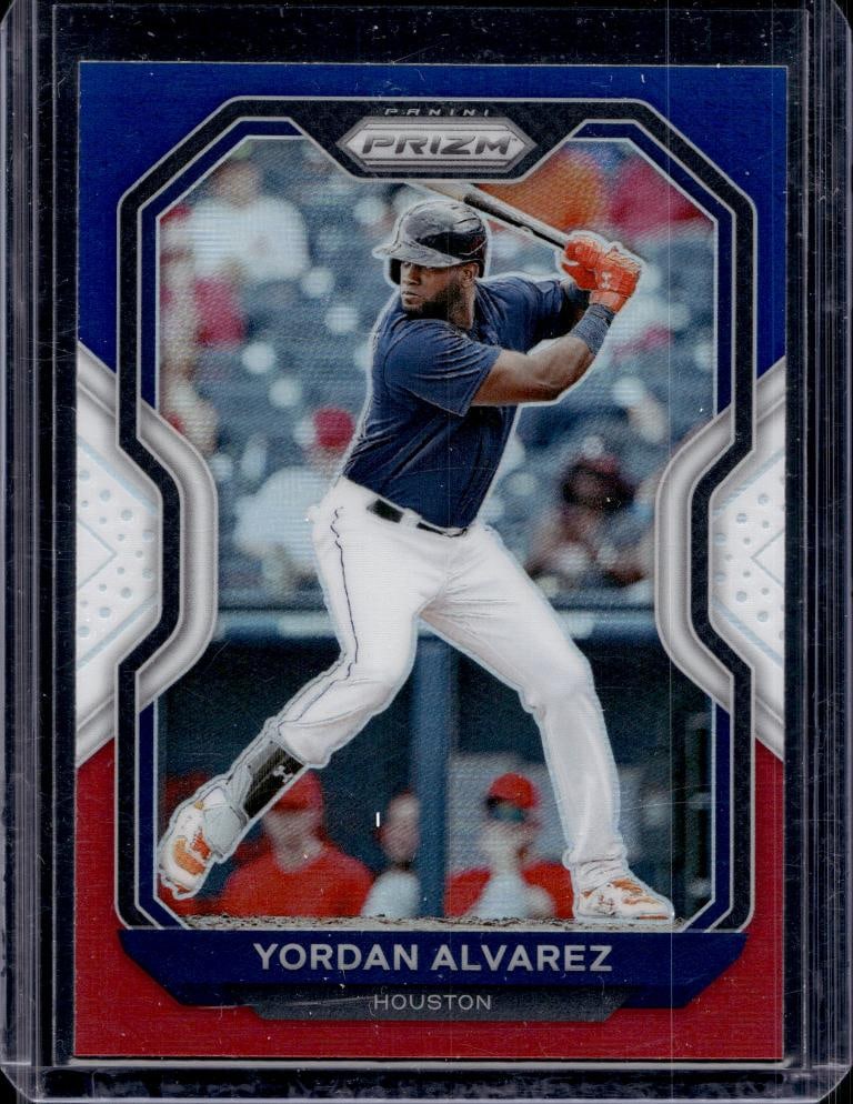 YORDAN ALVAREZ 2021 PANINI PRIZM RED, WHITE & BLUE PRIZM: NEAR MINT OR BETTER CONDITION