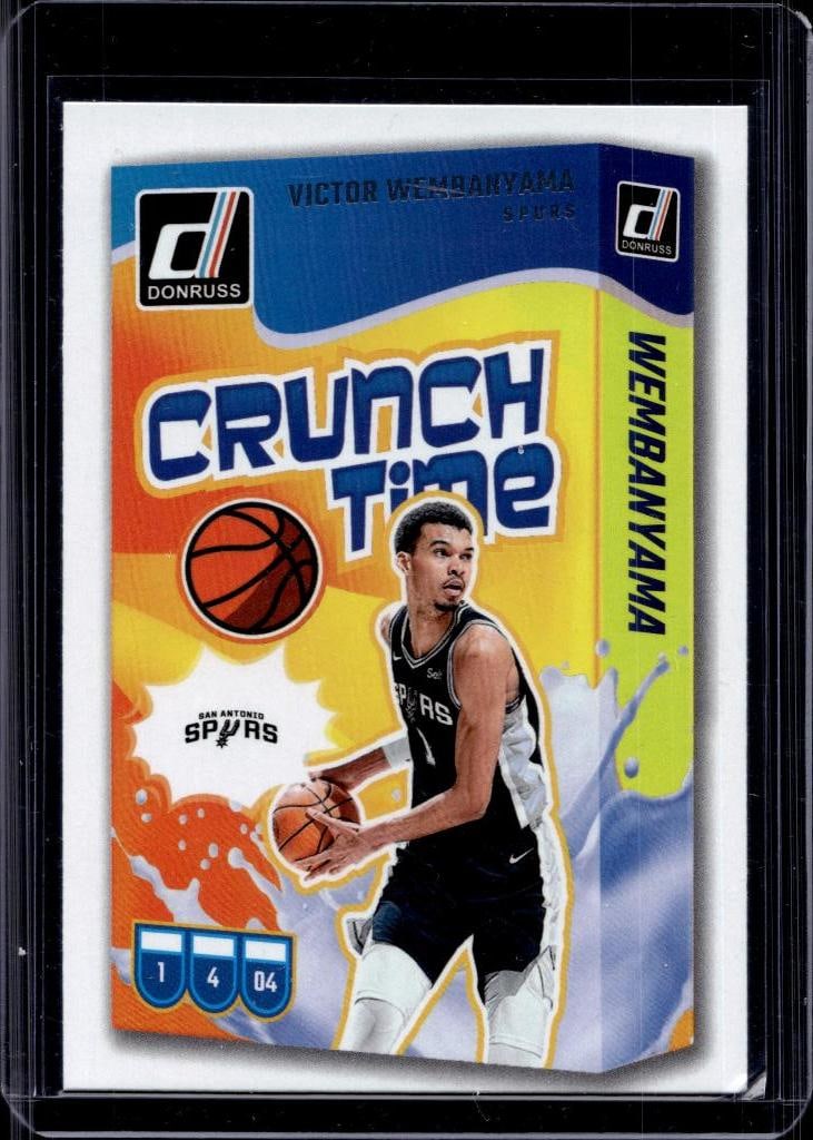 VICTOR WEMBANYAMA 2024-25 DONRUSS CRUNCH TIME INSERT: NEAR MINT OR BETTER CONDITION