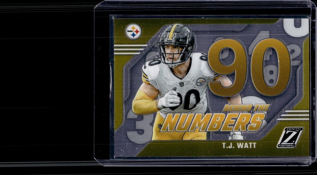 T.J. WATT 2023 PANINI ZENITH BEHIND THE NUMBERS INSERT: NEAR MINT OR BETTER CONDITION