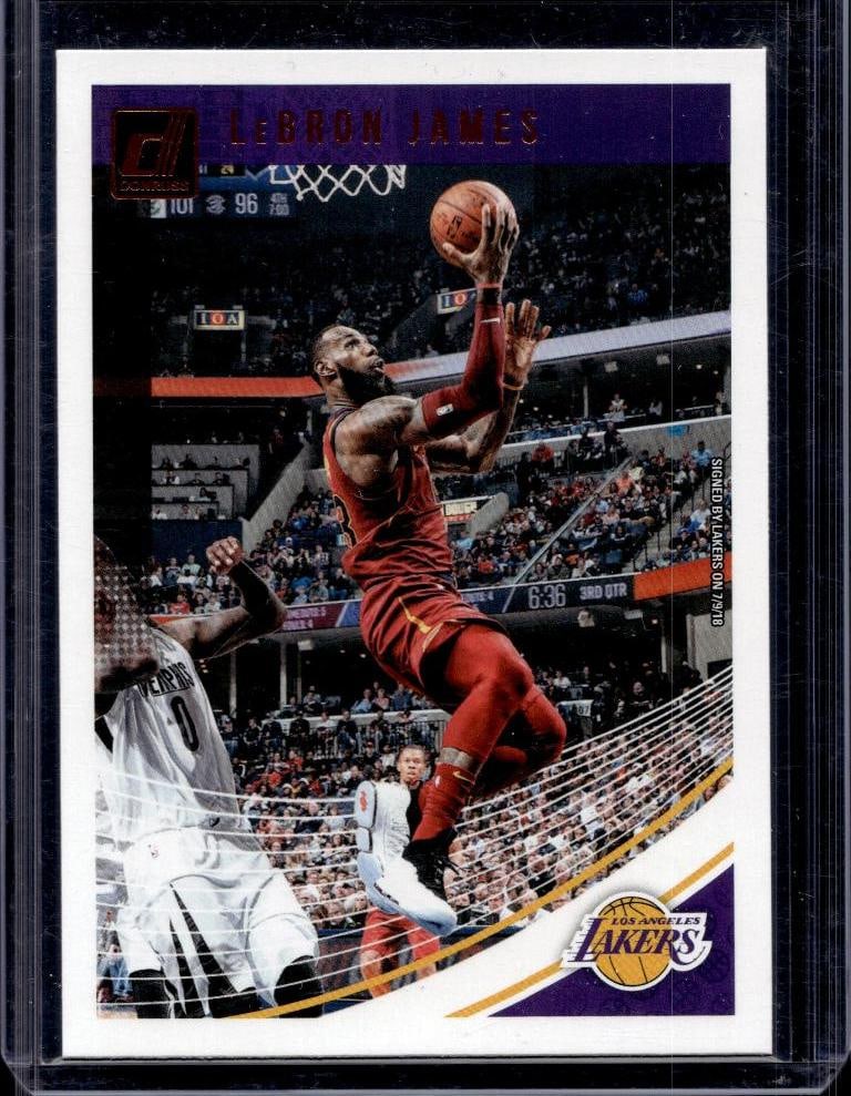 LEBRON JAMES 2018-19 DONRUSS FIRST LAKERS CARD: NEAR MINT OR BETTER CONDITION