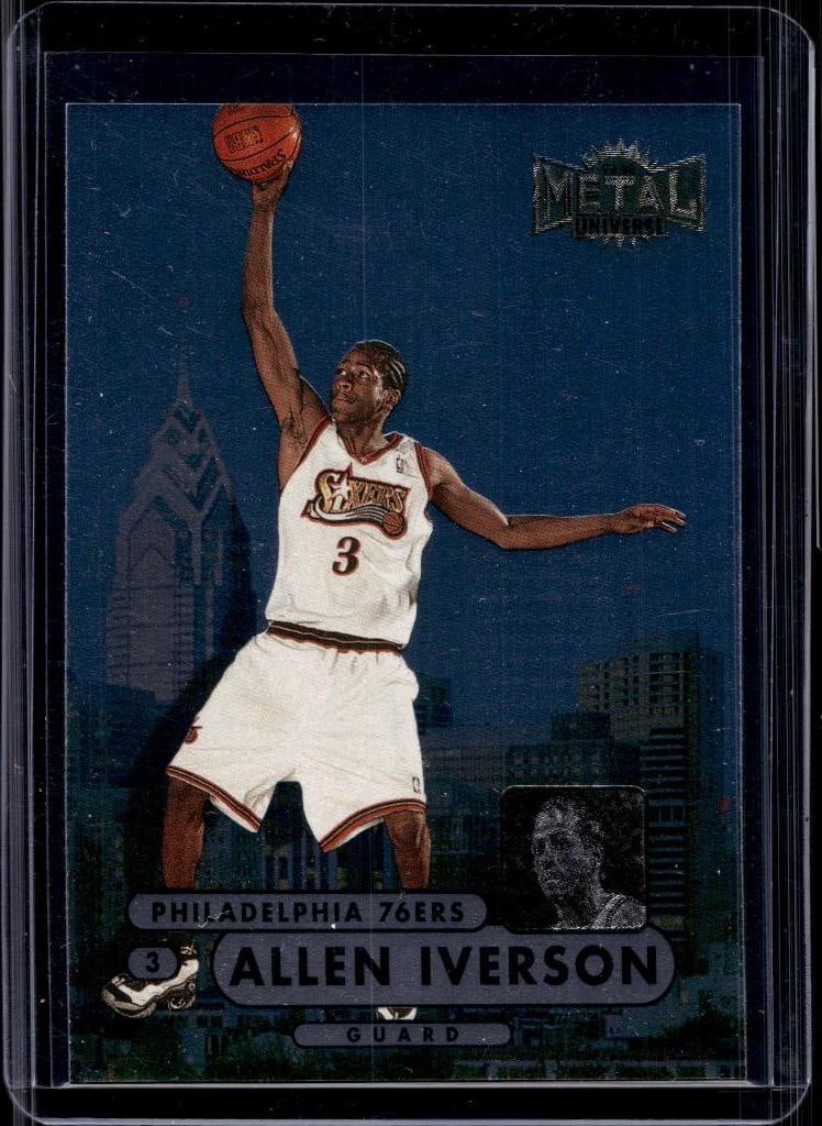 ALLEN IVERSON 1997-98 METAL UNIVERSE SECOND YEAR: NEAR MINT OR BETTER CONDITION