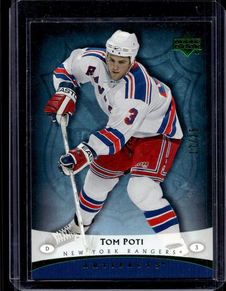TOM POTI 2004-05 UPPER DECK ARTIFACTS EMERALD: 17/25. NEAR MINT OR BETTER CONDITION