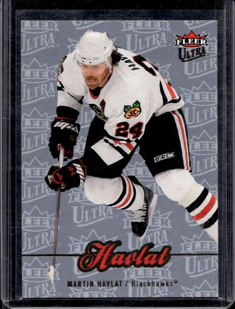 MARTIN HAVLAT 2007-08 FLEER ULTRA PLATINUM MEDALLION SP: 73/100. NEAR MINT OR BETTER CONDITION