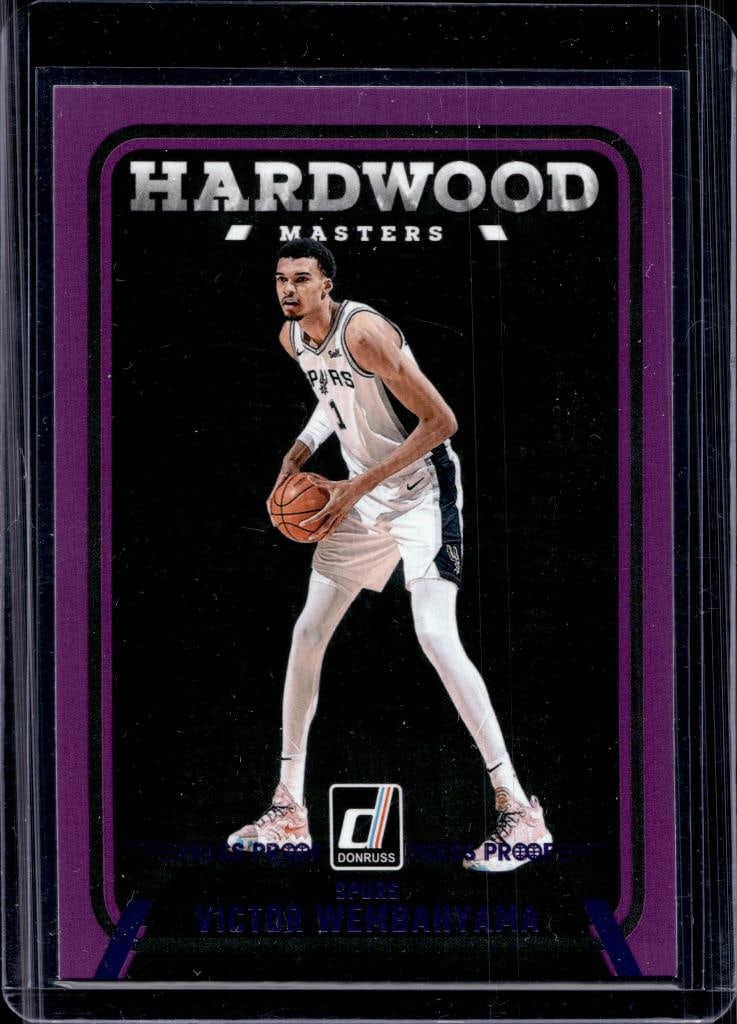 VICTOR WEMBANYAMA 2024-25 DONRUSS HARDWOOD MASTERS PURPLE INSERT: NEAR MINT OR BETTER CONDITION