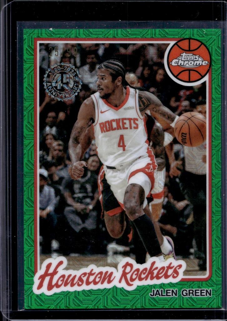 JALEN GREEN 2025-26 TOPPS CHROME 1980-81 RETRO GREEN REFRACTOR (1 of 1)