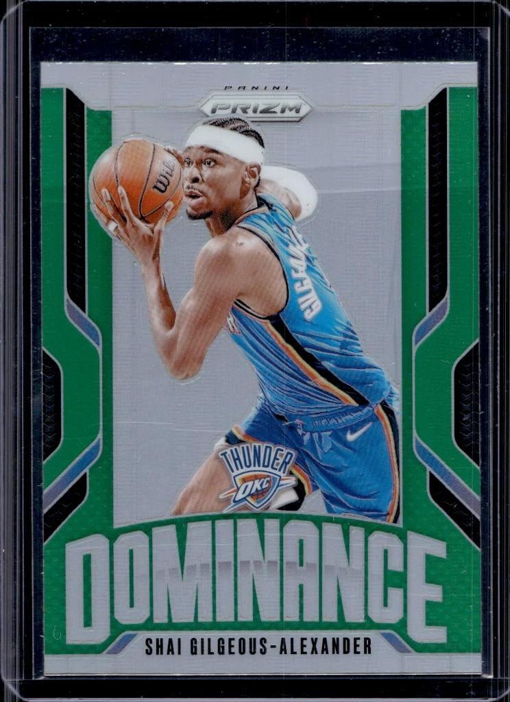 SHAI GILGEOUS ALEXANDER 2024-25 PANINI PRIZM DOMINANCE GREEN PRIZM: NEAR MINT OR BETTER CONDITION
