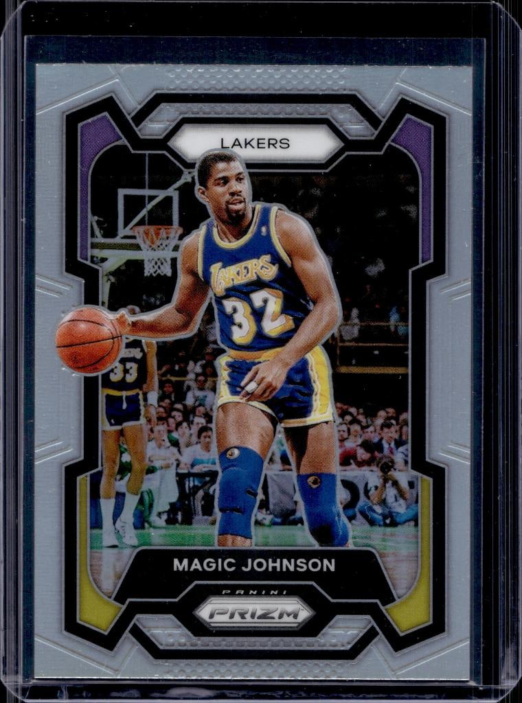 MAGIC JOHNSON 2023-24 PANINI PRIZM SILVER PRIZM: NEAR MINT OR BETTER CONDITION