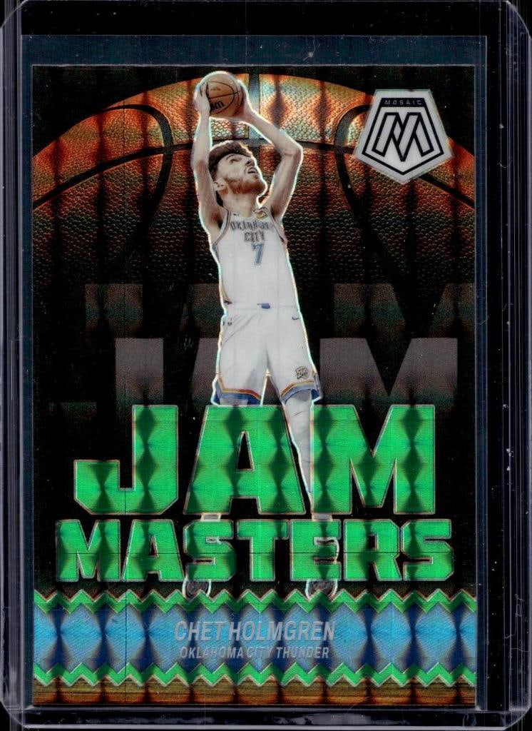CHET HOLMGREN 2023-24 PANINI MOSAIC JAM MASTERS GREEN PRIZM: NEAR MINT OR BETTER CONDITION