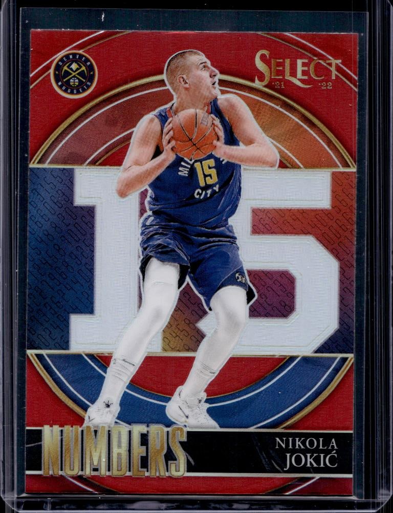 NIKOLA JOKIC 2021-22 PANINI SELECT NUMBERS RED PRIZM: NEAR MINT OR BETTER CONDITION
