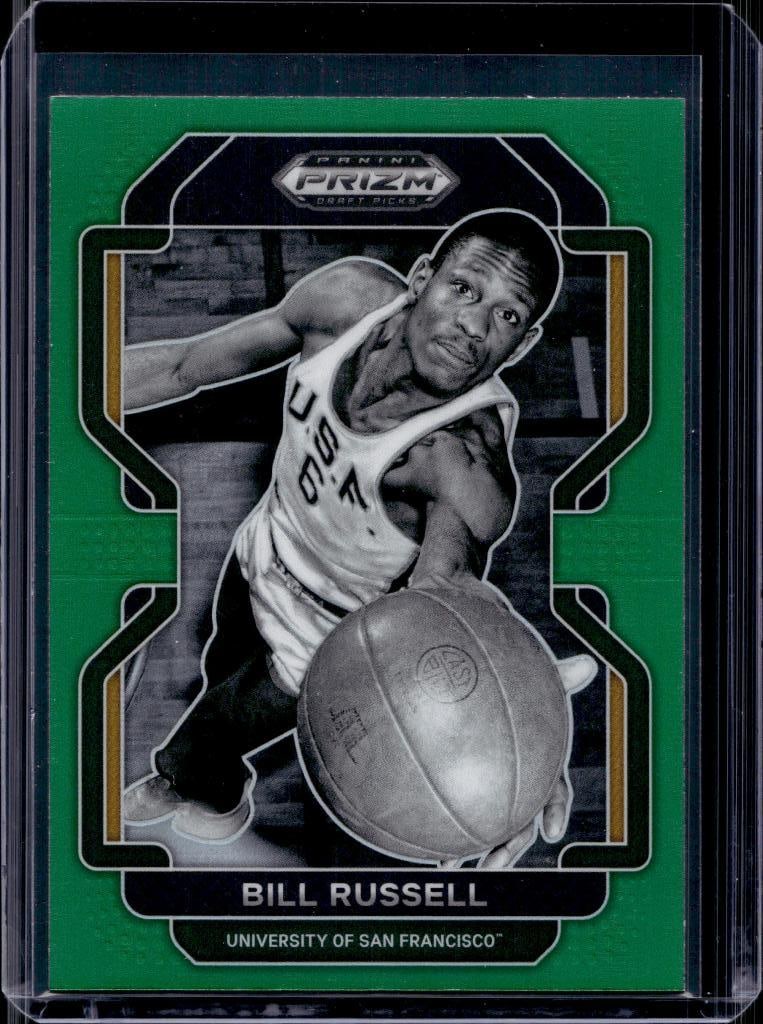 BILL RUSSELL 2022 PANINI PRIZM DRAFT GREEN PRIZM: NEAR MINT OR BETTER CONDITION